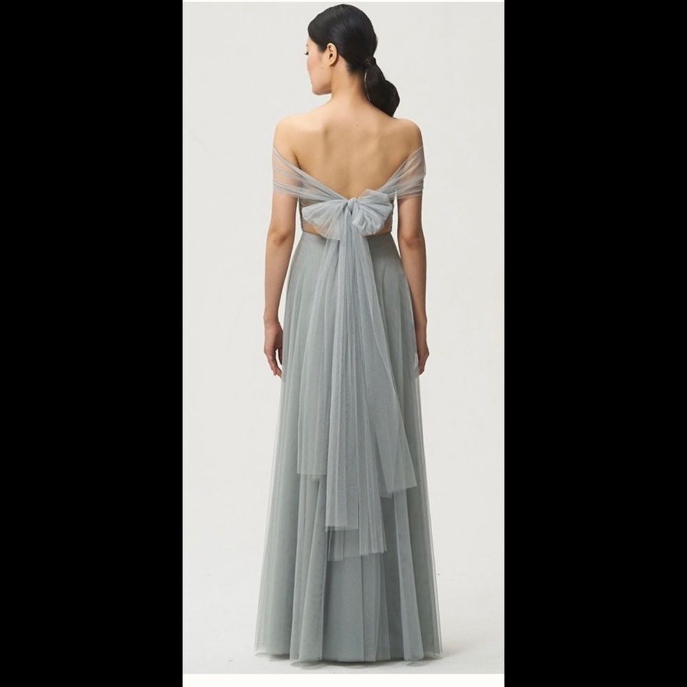 Jenny Yoo Julia Morning Mist Tulle Dress 1853 - Picture 3 of 9